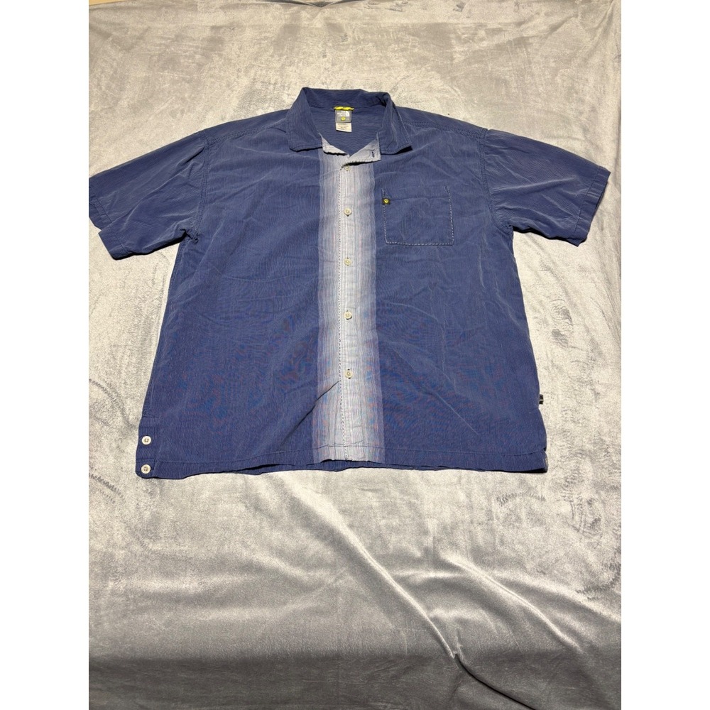 The North Face Mens XL Blue Short Sleeve Button Front A5 Series Shirt